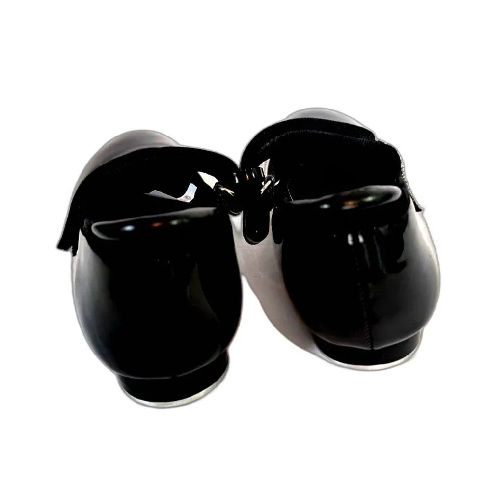 Danskin Girls Black Tap Shoes Size 12 - Picture 4 of 7